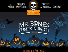 Tablet Screenshot of mrbonespumpkinpatch.com